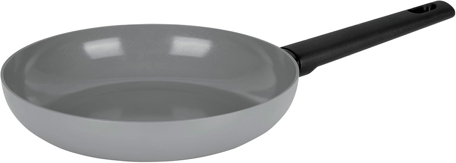 Sitram 716952 Szara patelnia aluminiowa SILICE Collection Ø 20 cm - Zdrowa ceramiczna powłoka nieprzywierająca gwarantowana bez PFAS - Uchwyt odporny na temperaturę - Wszystkie palniki, w tym