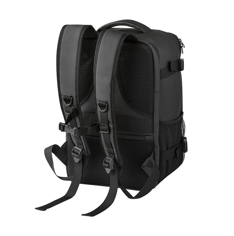 PAIF Zaino Ryanair 40x30x20 Premium Waterproof, Bagaglio a Mano Sottosedile con Porta PC, Zaino da Viaggio Uomo Donna, Apertura 180°, USB, Tasca Antifurto, Fascia Trolley, Nero (1, Nero)