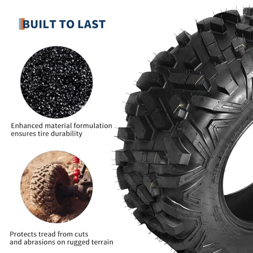 Image of GarveeTech ATV /UTV Tires, Set of 4-29x9-14 Front & 29x11-14 Rear All-Terrain Tires, 6-Ply Tubeless, for Off-Road, Mud, Dirt and Trails