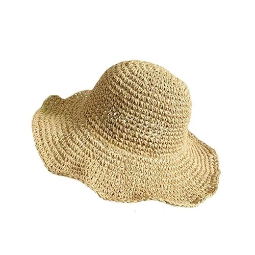 DHSBGWSX 1 sombrero de sol para mujer, sombrero de paja de verano para mujer, sombrero de playa para mujer, sombrero de verano plegable, sombrero de paja para mujer, sombrero de paja de ala ancha,