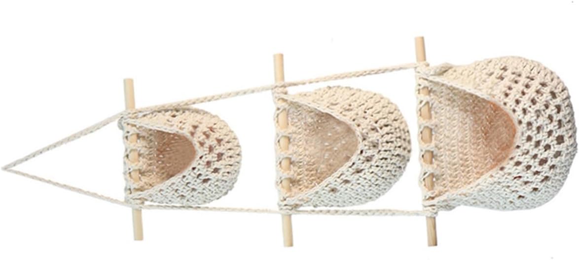 Uonlytech Hanging Fruit Basket Bohemia Style Woven Cotton Rope Kitchen Organizer for Fruits Vegetables Storage with Large Capacity and Decorative Charm