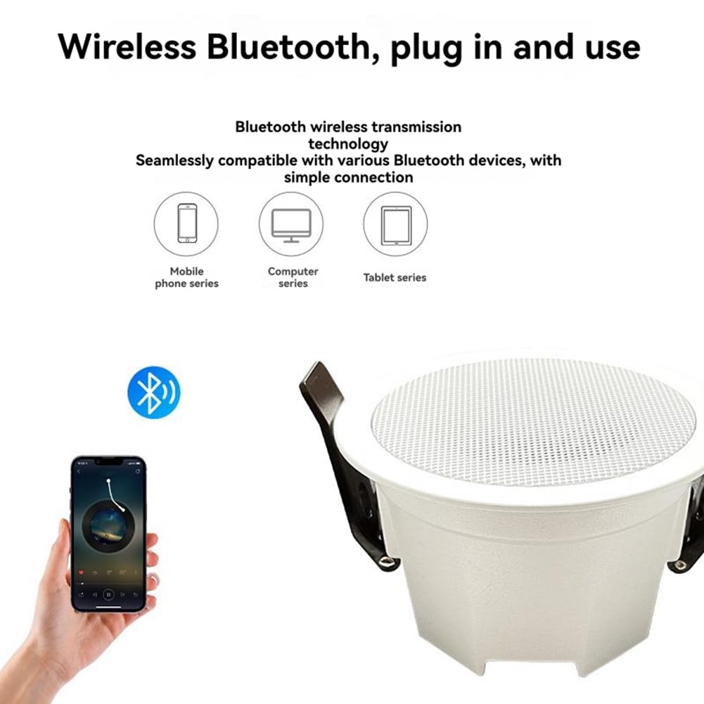 Altavoz de Techo Bluetooth Sonido Envolvente Profesional. de Altavoces para Casa Inteligente.