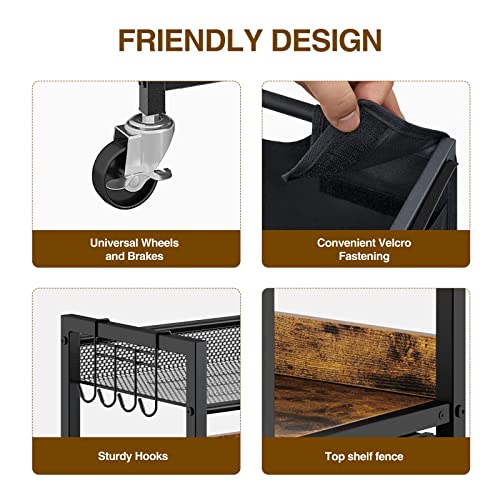 Greenstell Laundry Hamper Cart, Laundry Basket With Shelf, 94L, Large Pull-Out Laundry Sorter With Slide Rails, 2 Removable Laundry Bags, Metal Frame #TOP4