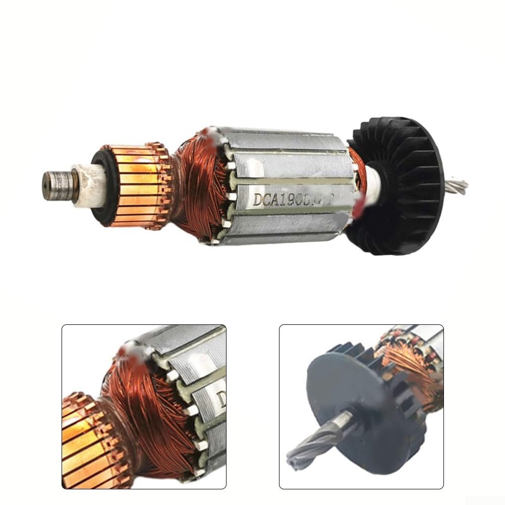 Gdfnmogo Rotor d'armature de rechange à 5 dents AC 220-240 V pour outils électriques, compatible avec Hitachi DH24PB3, DH24PC3, 360720E, C210716E, métal durable