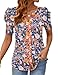 Rapbin Womens Work Tops 2025 Womens Spring Outfits Ladies Tops and Blouses Summer Shirts for Women 2025 Boho Blouse L