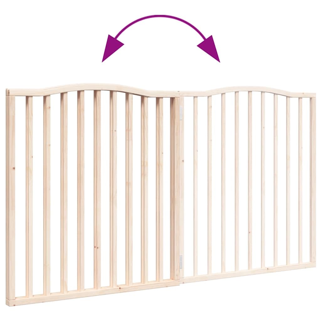 Barrera plegable de madera de álamo para perros, 2 piezas, 160 cm, puerta independiente para perros para salón, escaleras, 80 x 90 cm por panel, distancia entre rejillas, 6 cm