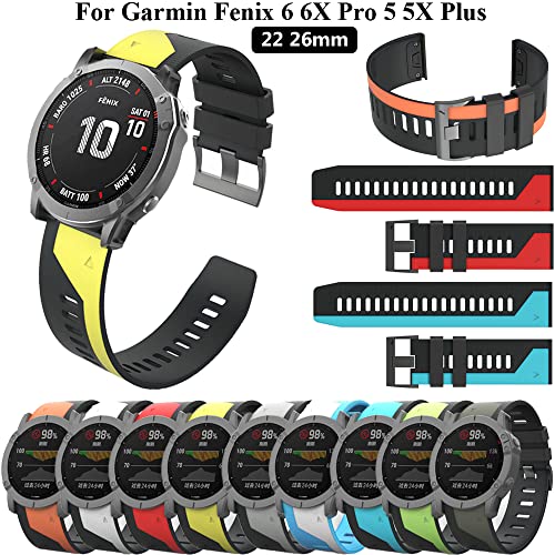 Correa de silicona 26mm para Garmin Fenix 5X y 5X Plus en color ágata 2