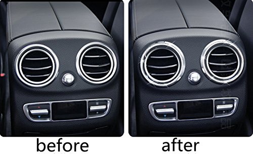 Yuwaton Compatible With Mercedes Benz Bling Accessories W205 C300 W213 E Class Glc 300 Rear Ac Vent Cover Car Bling Decals For Women #TOP3