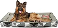 Cama Pet Confortável Xg Extra Grande 100% Algodão com Mordedor de Pelúcia (Triângulo Cinza)