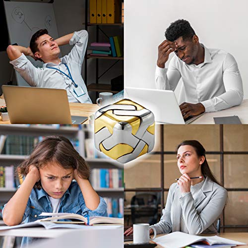 3D Brain Teasers Metal Puzzles Toy, Mind Puzzles For Adults Hand Smart Gifts For Boy And Girls Gold And Silver #TOP5