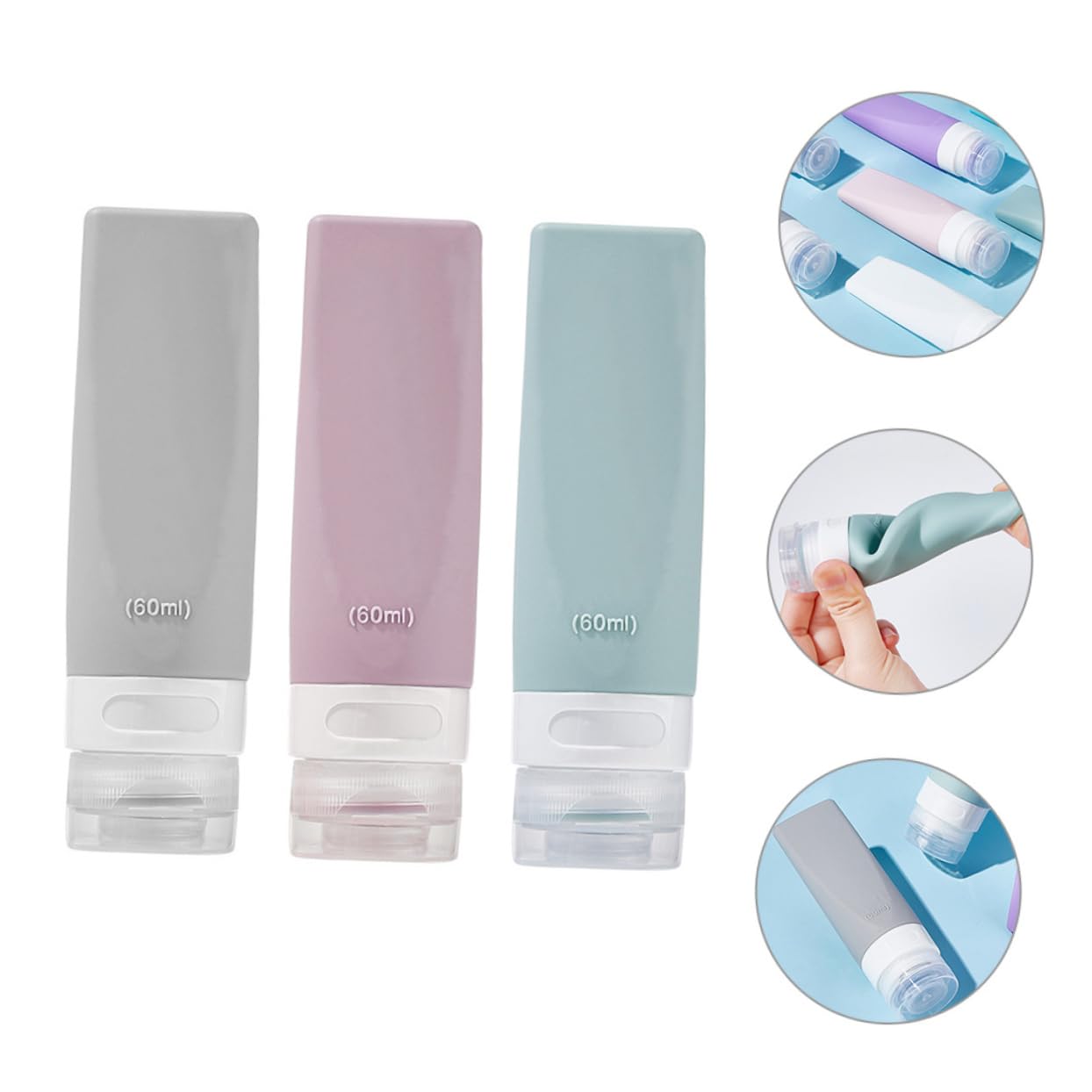 Didiseaon 9 Pz Bottiglia Portatile Bottiglie Da Viaggio Ricaricabili Contenitori Da Viaggio Per Articoli Da Toeletta Bottiglia Di Sapone Da Viaggio Contenitore Per Lozioni Gel Di Silice