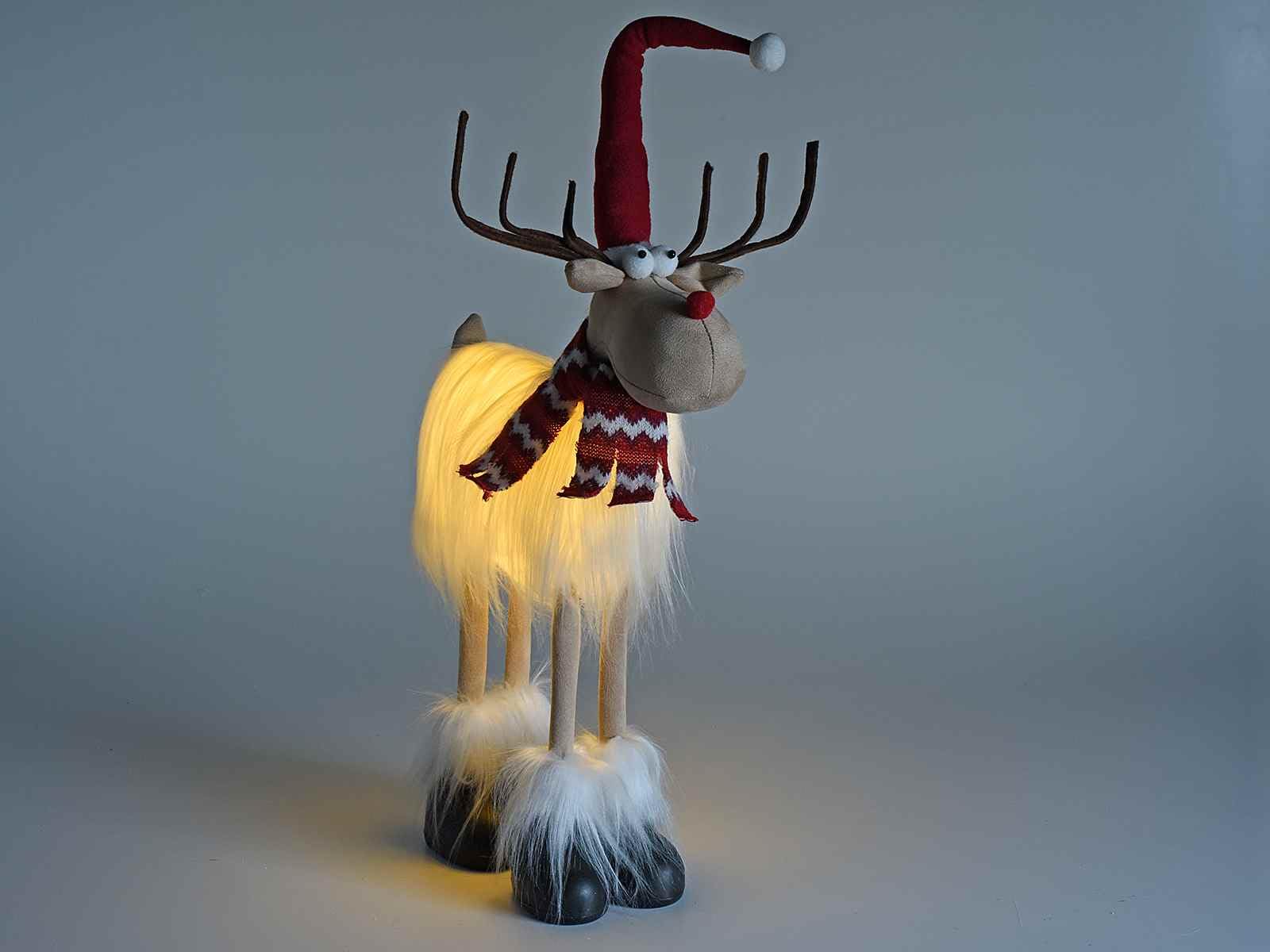 Gruppo Maruccia - Renna Natalizia Gigante per Addobbare Casa, Vetrine, Negozi - Renna Luminosa - Decorazione di Natale - Altezza 78 Cm