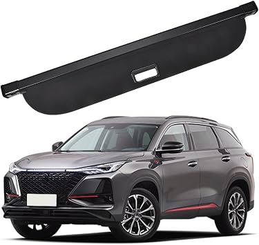 JSCARLIFE Trunk Cargo Cover Fit for Changan CS75 Plus 2025, Retractable Interior Rear Trunk Luggage Cover Security Shade Shield Curtain Fit All Weather