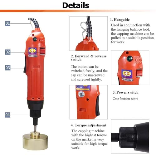 Machine de capsulage de bouteilles électrique φ10-50mm pour bouchon plastique - 3