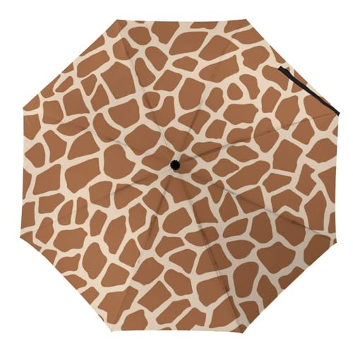 Parapluie pliable robuste anti-vent avec toile girafe étanche