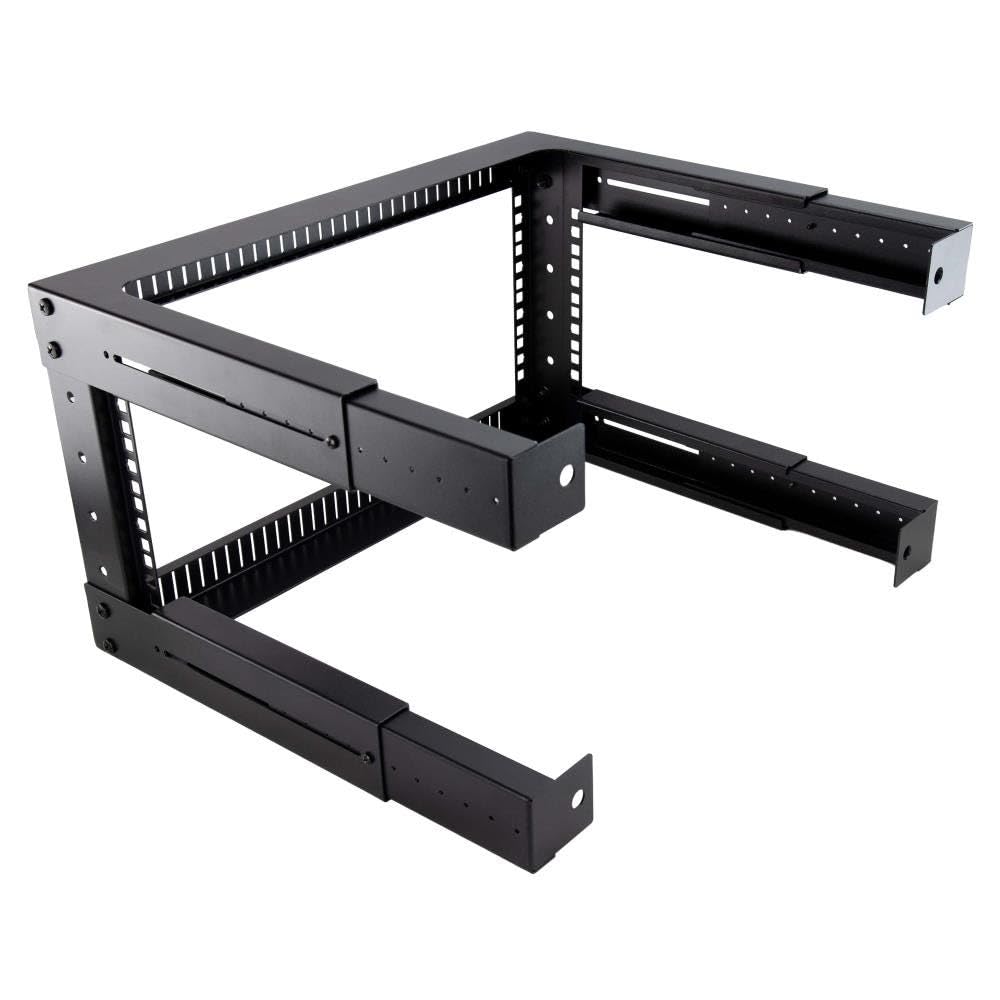 kenable Rack Mural 19 Pouces 4U Châssis Ouvert Profondeur Réglable 300-500 mm pour Réseau Serveur