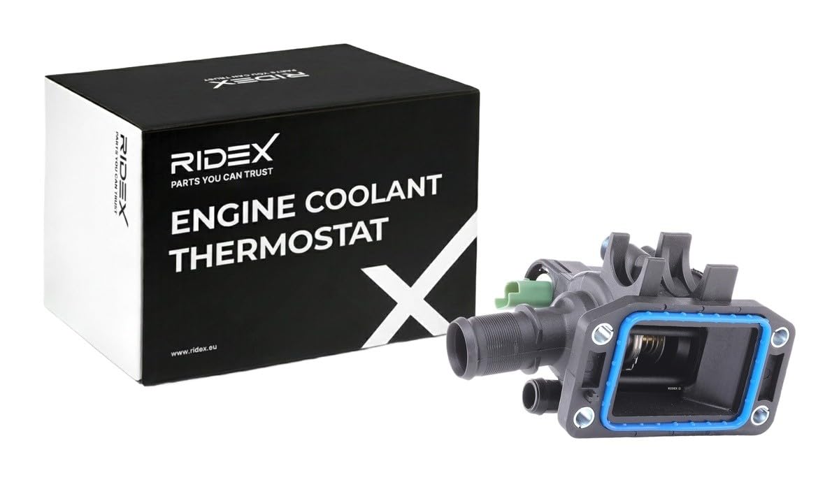 RIDEX Thermostat d'eau Boîtier plastique avec capteur Compatible avec FORD Fiesta Mk6 3/5 portes JA8, JR8 Fiesta Mk5 3/5 portes JH1, JD1, JH3, JD3 Fiesta Mk6 Van Fusion Break JU2, JU Fiesta Mk5 Van