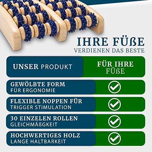 Fußmassageroller Relax Next aus Holz für Entspannung und Wohlbefinden