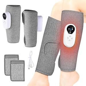 2 Stück Beinmassagegerät mit Heizfunktion, Beinmassagegerät Kabellos,Wadenmassagegerät 3 Modi und 3 Heizstufen 20-Minütige Zeitgesteuerte Massage zur Entspannung für Büroangestellte,Sportler,Se...