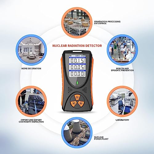 Detector de Radiación Nuclear con Pantalla LCD Recargable miniatura 2