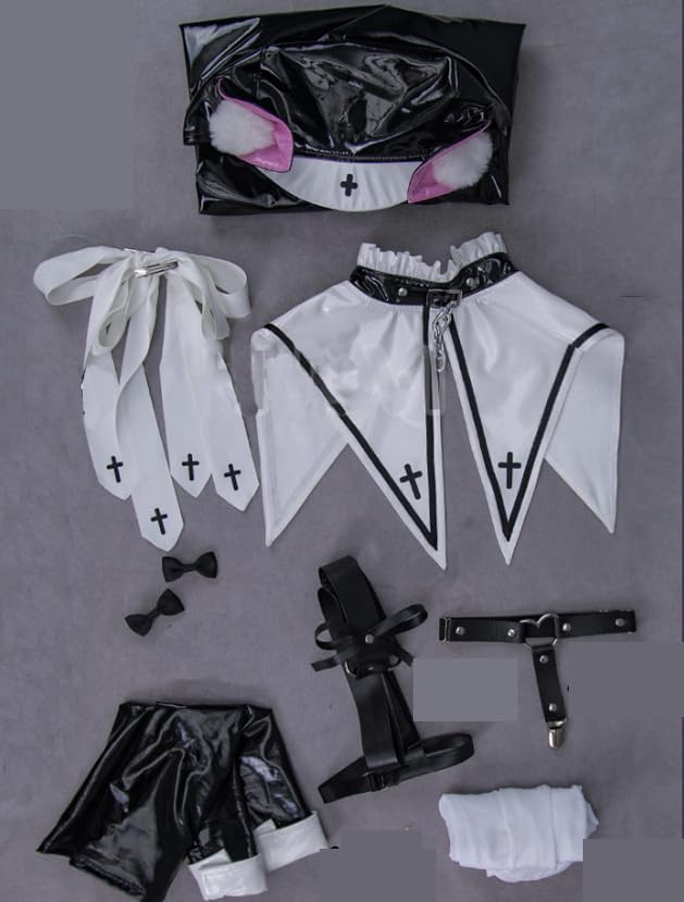 (ププバンバン屋) シスター猫 コスプレ衣装 ハロウィン クリスマス エロ メイド服 L Amazon.co.jp: [ププバンバン屋] 【ラベンダー】シスター猫 コスプレ