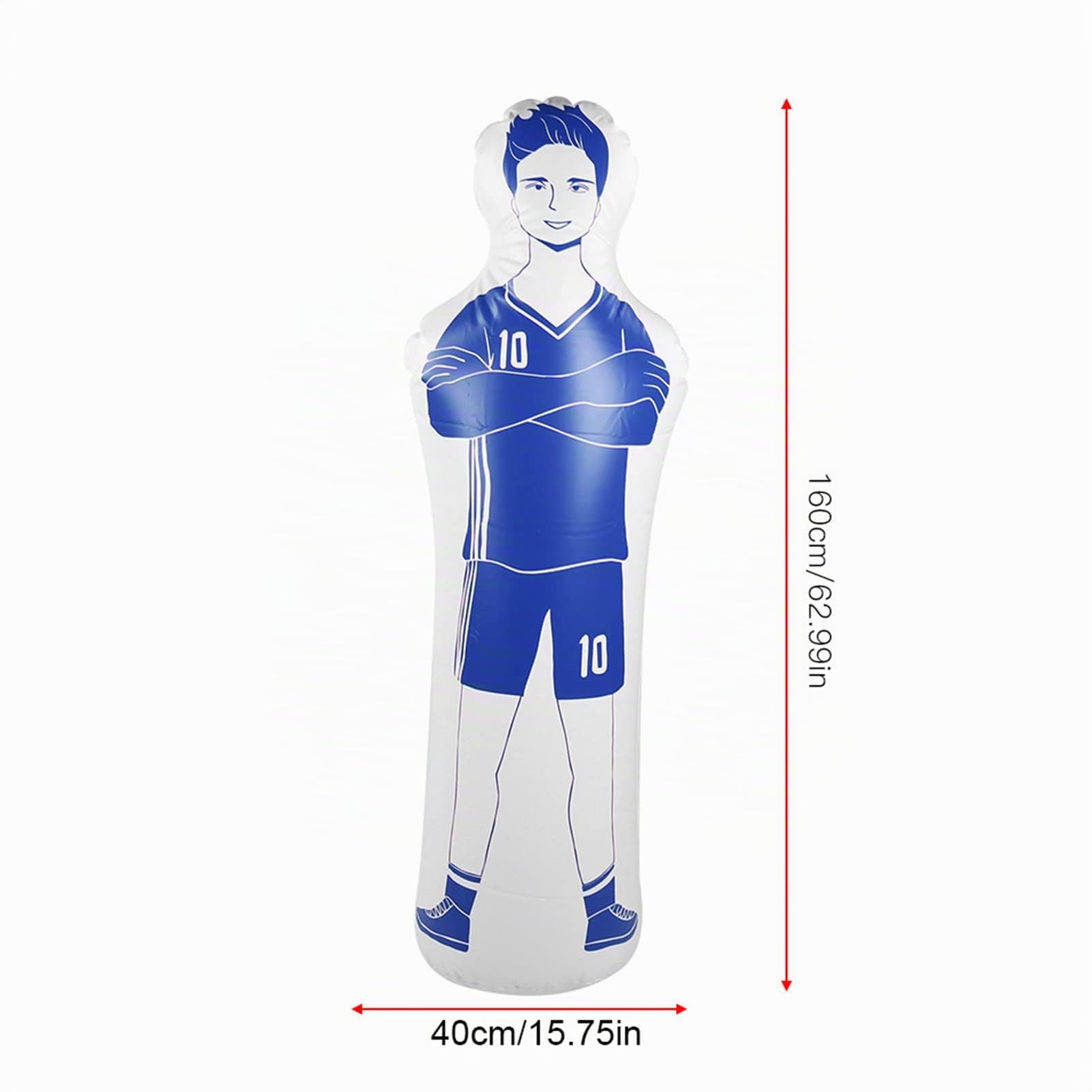 Ejoyous Fußball Dummy, 40x160cm Aufblasbarer Fussball Dummies Fußballtrainer Dummy Torhüter, Torwart Training Equipment, für Fußballübungen und Dribbling Wall Passing Drills Boxtraining