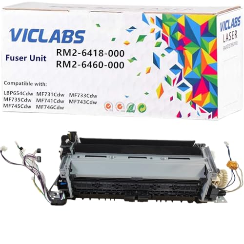fuser Unit Replacement for Canon Color imageCLASS LBP654Cdw MF731Cdw MF733Cdw MF735Cdw MF741Cdw MF743Cdw MF745Cdw MF746Cdw Printers,110V (1- Pack) - VicLabs RM2-6460-000CN RM2-6418-000CN
