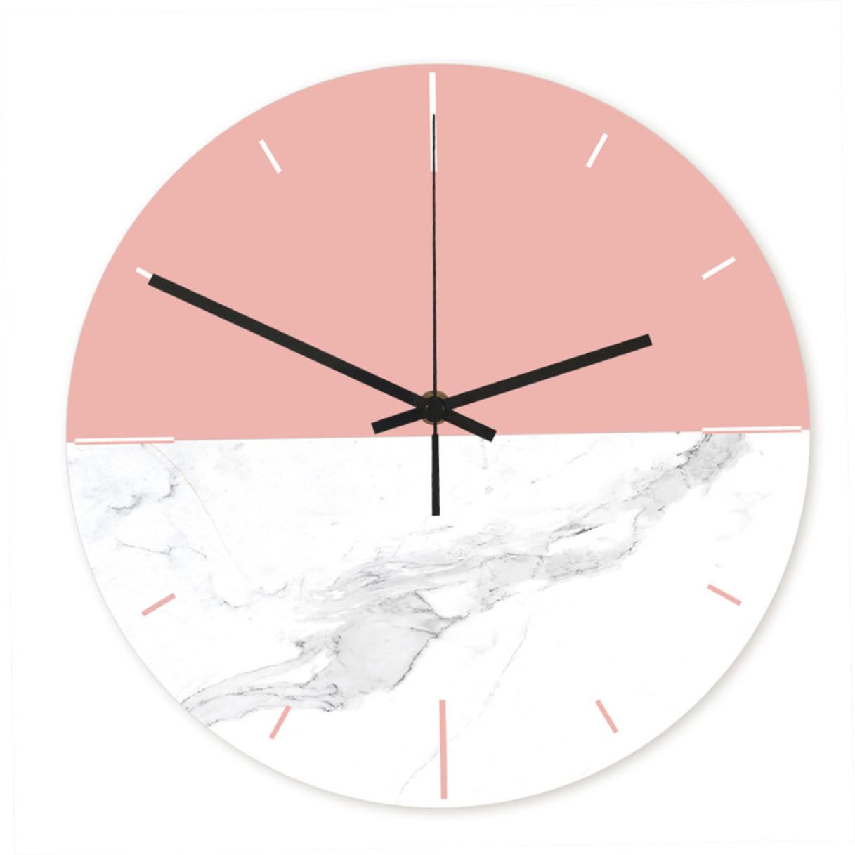 Abaodam Orologio da Parete Creativo Effetto Marmo Cc064 in Acrilico | Quadrante Uv, Movimento Silenzioso, Manutenzione Semplice, Lettura Chiara, per Camera e Cucina