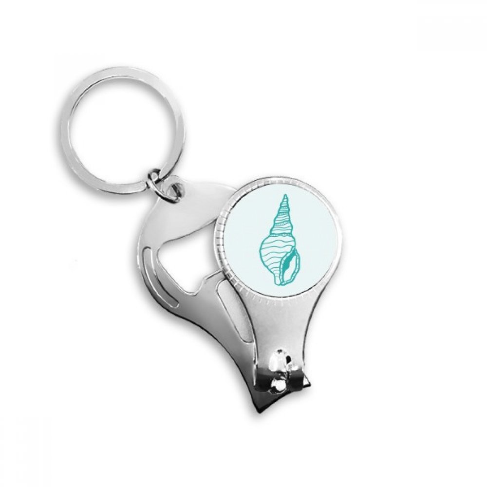 Porte-clé décapsuleur illustration mer bleu cadeau original pour proche