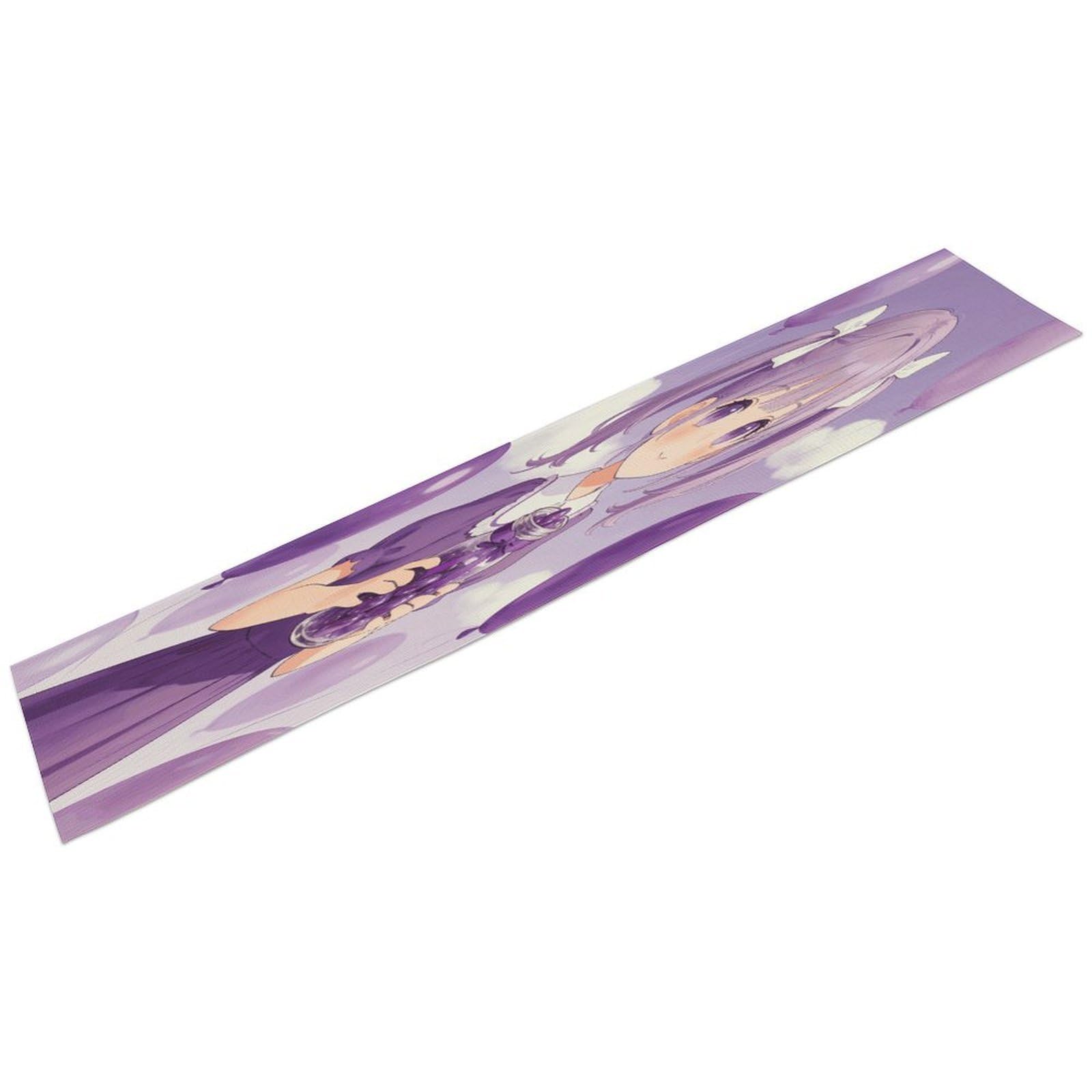 Violet Table Runner Classical Linen Dining Cloth Runner Spring Kitchen Table Decoration Seasonal Farmhouse Cloth Runners for Mothers Day Easter Wedding