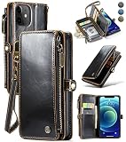 Defencase for iPhone 12/ Pro Case Wallet, iPhone 12 Wallet Case for Women Men, Vintage PU Leather Ma