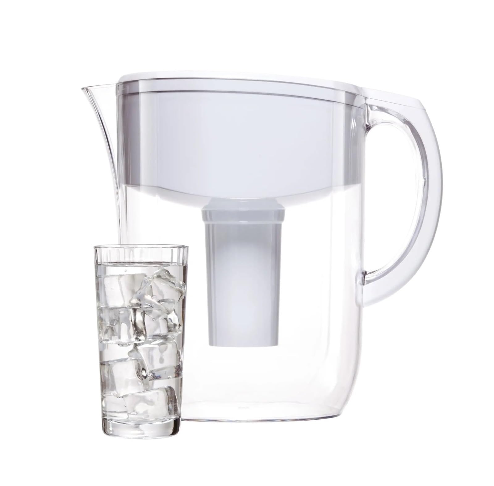 Serbatoio Filtro Acqua Potabile Brocca con Filtro for l'acqua Quotidiana con Filtro da 10 Tazze Bianco