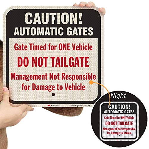 Panneau réfléchissant de qualité supérieure 3M Caution Automatic Gates durable et net