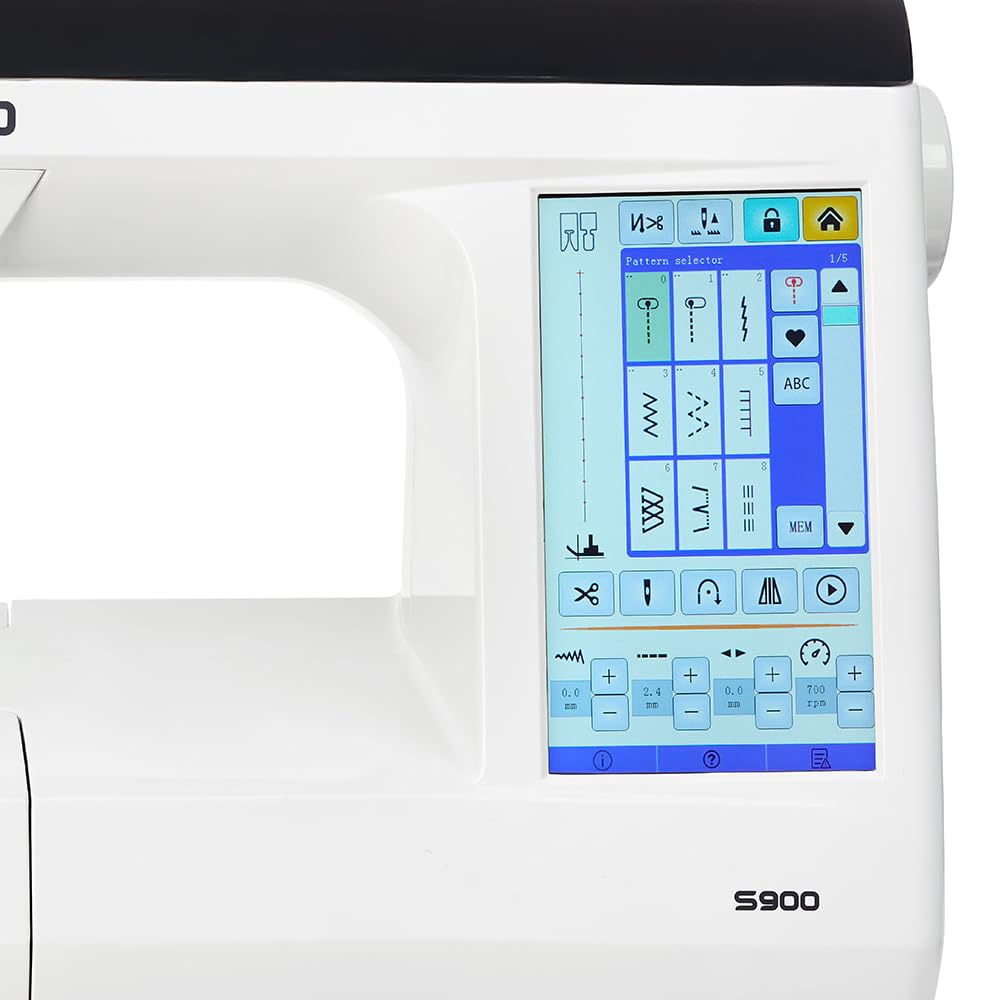 ROLD S900 Computer Nähmaschine mit Touchscreen Display | 180 Nähstiche | 8 Knopflöcher | automatischer Fadenabschneider | 70W Servo Motor | Nadeleinfädler
