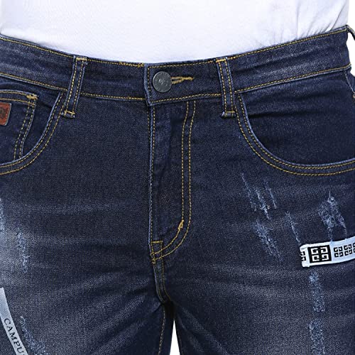 Image of CAHOOT Men's Denim Jeans for Regular Wear | Denim Fabric | Slim Fit | Jeans Crafted with Comfort Fit and High-Performance for Everyday Casual Wear