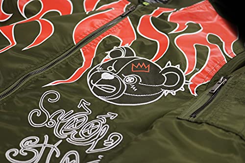 Image of SCREENSHOT Hip-Hop Urban NYC Fashion Bomber Jacket - Modern Outdoor Lightweight Streetwear Graffiti Print Zip Up Top