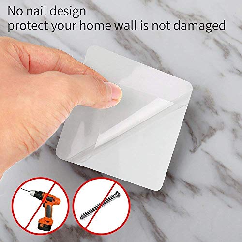 Image of 10 Pack Self Adhesive Gold Wall Hooks Heavy Duty PVC Magic Sticker for Bathroom Kitchen Tissue Towel Shelf Rack Hangers Strong Sticky Hooks for Multi Surface Hanging and Home Storage Needs