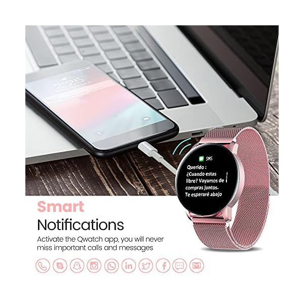 ▷ AIMIUVEI Smartwatch Mujer, 1.3 Inch Reloj Inteligente Mujer con  Pulsómetro, Monitor de Oxígeno de Sangre y Sueño Calorías, Presión  Arterial,Notificaciones Inteligentes, Reloj Mujer para iOS y Android |  Tienda online teclat.net 🥇