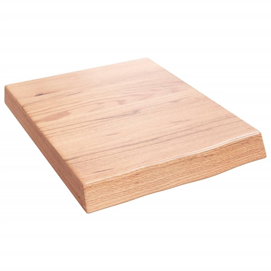 vidaXL Bathroom Countertop Light Brown 15.7 x 19.7 x (0.8-2.4) " Treated Solid Wood