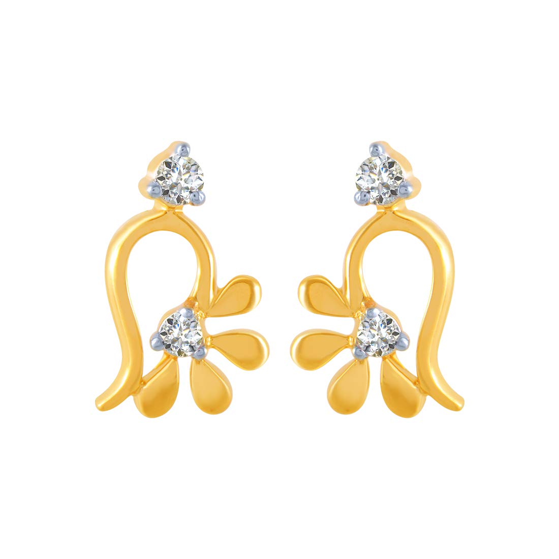 Gold and Diamond Stud Earrings for Women-image-34