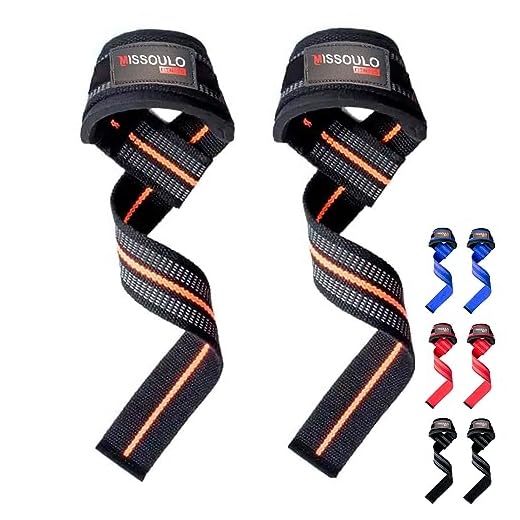 MISSOULO FITNESS Straps Gym. Correas de Levantamiento de Pesas de Neopreno para Gimnasio, Powerlifting y Crossfit. Agarres Ideales para Levantamiento de Mancuernas, Barras y Entrenamientos de Fuerza.