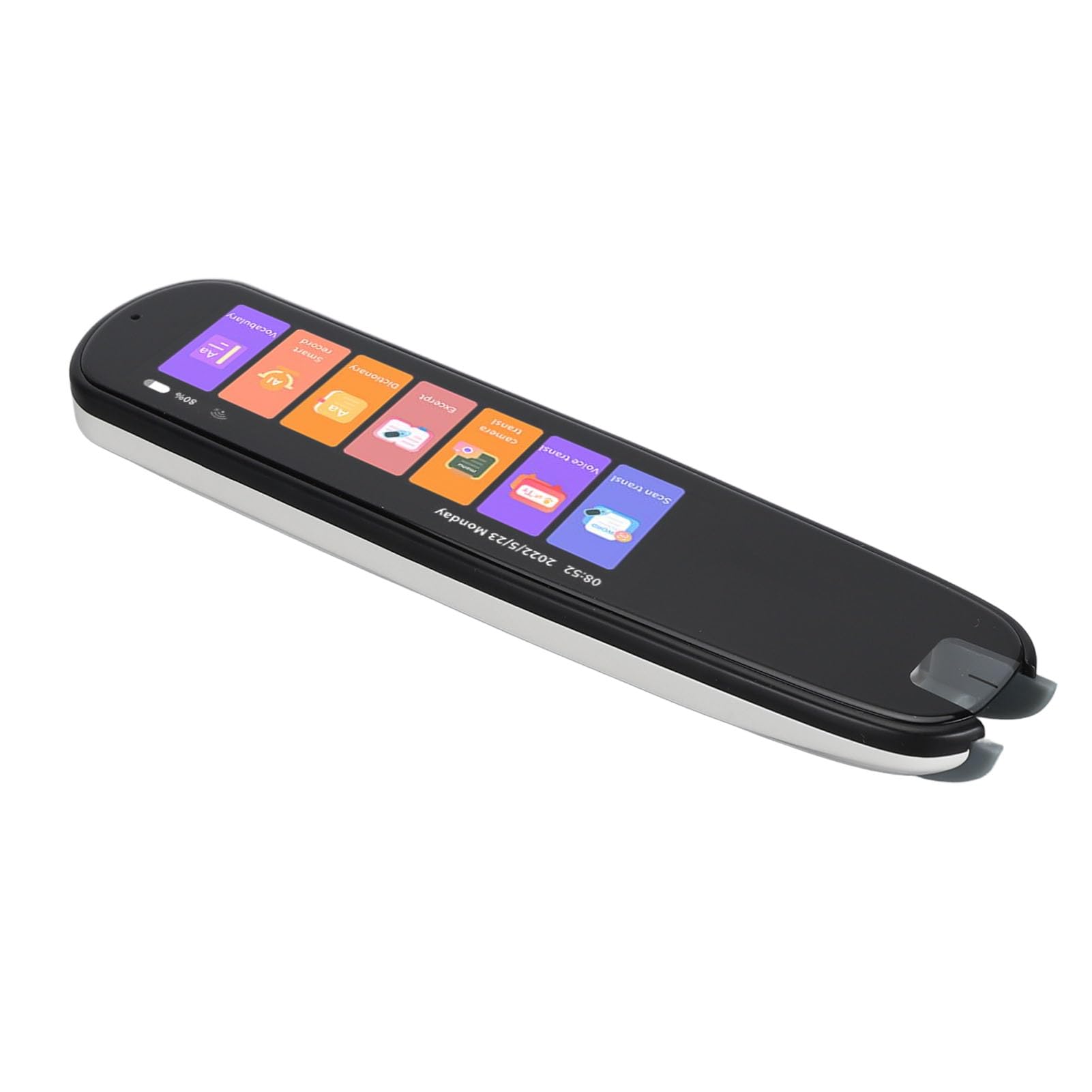Traducteur de Langue Intelligent Appareil Traduction Vocale et Photo Portable compatible with 60 Langues pour Voyages d'Affaires Lecture Blanc