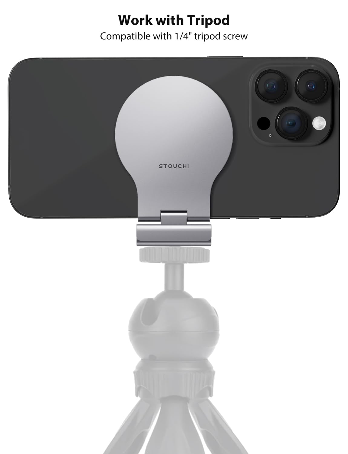 Stouchi Supporto per fotocamera continuity per iMac, supporto per webcam per iPhone compatibile con monitor desktop con Mag-Safe