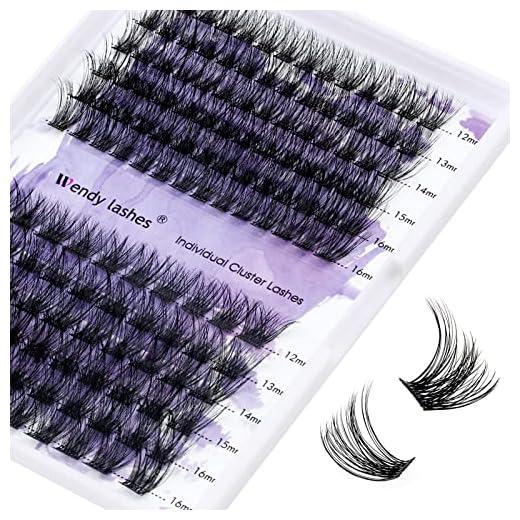 Individual Lashes Lash Clusters C D Curl DIY Lash Extension Wide Stem Lash Clusters 12-16mm Mixed Length Thin Band Cluster Lashes Reusable Eyelash Extension Soft and Wispy Lash Extension Comfortable Lash Extension Clusters（Hybrid/Volume-0.07D, 12-16mm Mixed）