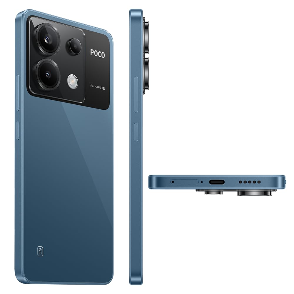 Xiaomi Poco X6 5G Global Version Unlocked (256GB + 8GB) GSM 6.67" 64MP Triple Camera (for Tmobile Mint Tello Global) (Blue)