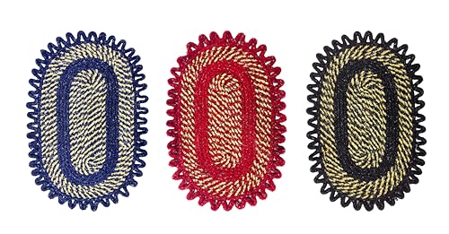 Image of Cotton Doormat for Home |Handmade Cotton Doormat | Quick Dry, Washable Door Mat for Home, Bathroom & Bedroom (40x60 cm, Blue-Red-Coffee)