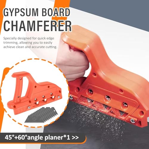Plasterboard Fast Cutter Plasterboard Edger Gypsum Board Hand Plane Edge Chamfer Woodworking Hand Tool Cutting Tools Chamfer ( 45+ 60 degrees ) - Image 2
