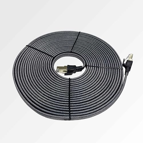 Câble Ethernet Cat8 YANGER cordon réseau robuste avec connecteur RJ45 plaqué or