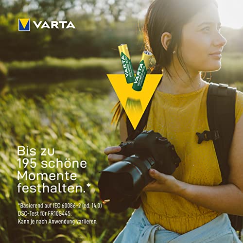 VARTA Batterien AAA, wiederaufladbar, 4 Stück, Recharge Accu Power, Akku, 1000 mAh Ni-MH, ohne Memory Effekt, vorgeladen, sofort einsatzbereit – Bild 7