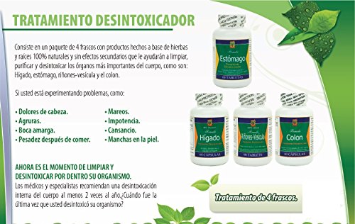 Desintoxicador 4 Productos Para Limpiar Y Desintoxicar Colon, Rinones, Vesicula, Higado Y Estomago Como Lo Vio En Tv. by Nutrisalud Products